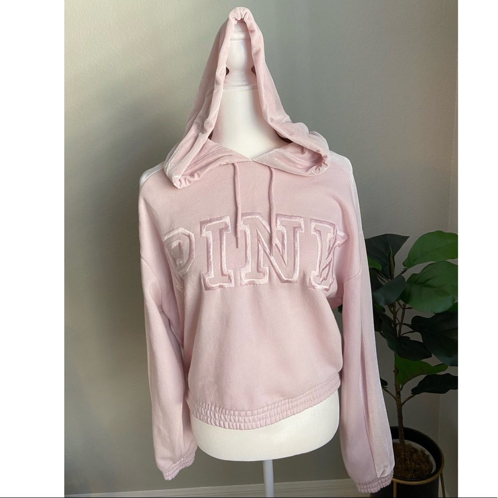 PINK cropped hoodie/sweater